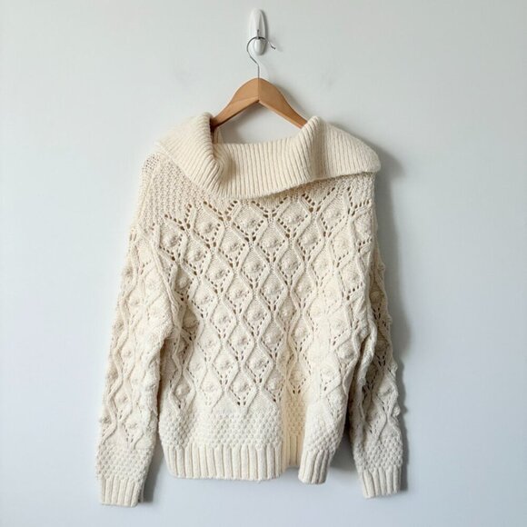 Zara Pompom Knit Cardigan Jacket Bloggers Favourite Cream Ecru Size Small - Picture 7 of 10
